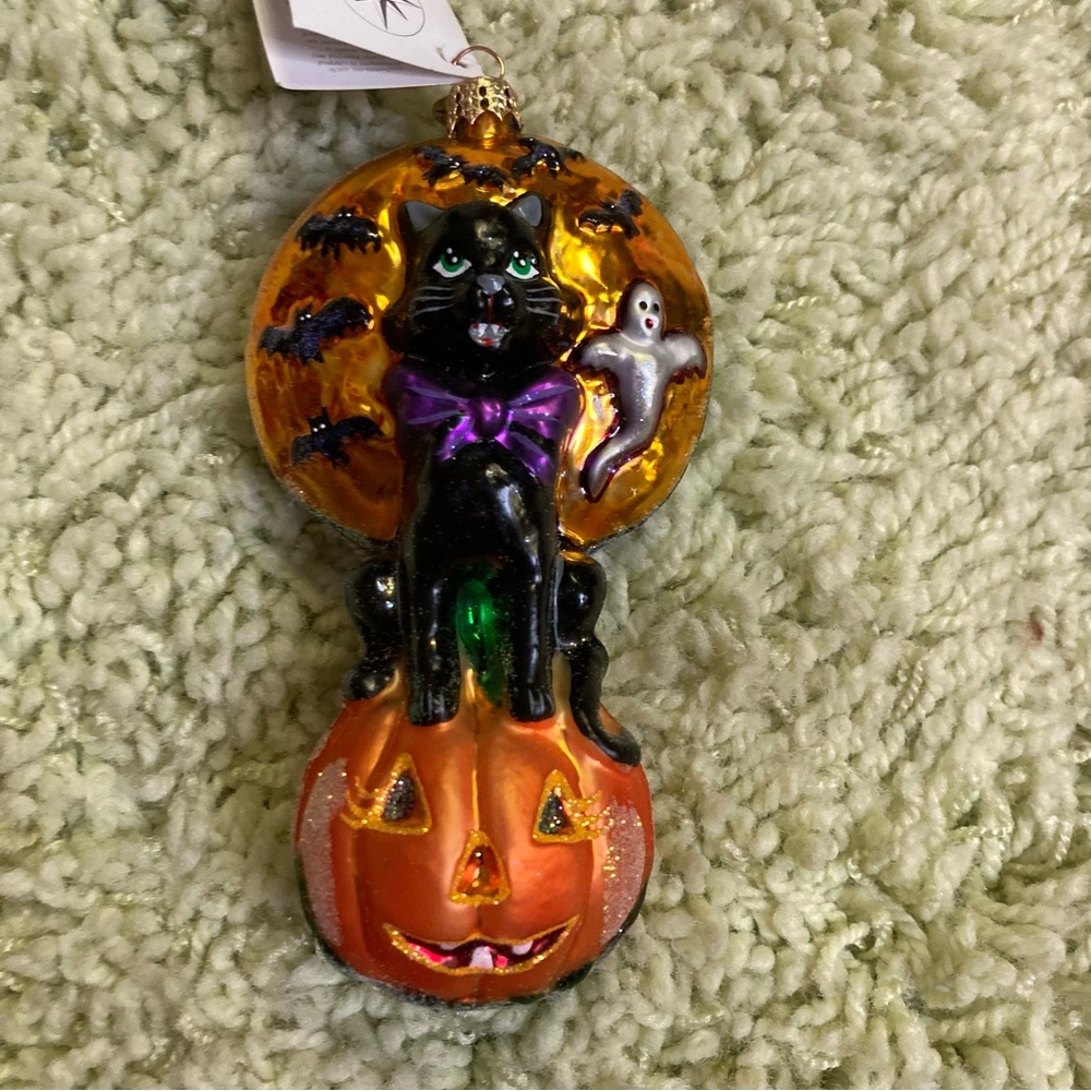 Christopher Radko NOS Halloween Fright Night Frolic 01-0378-0 cat from 2001
